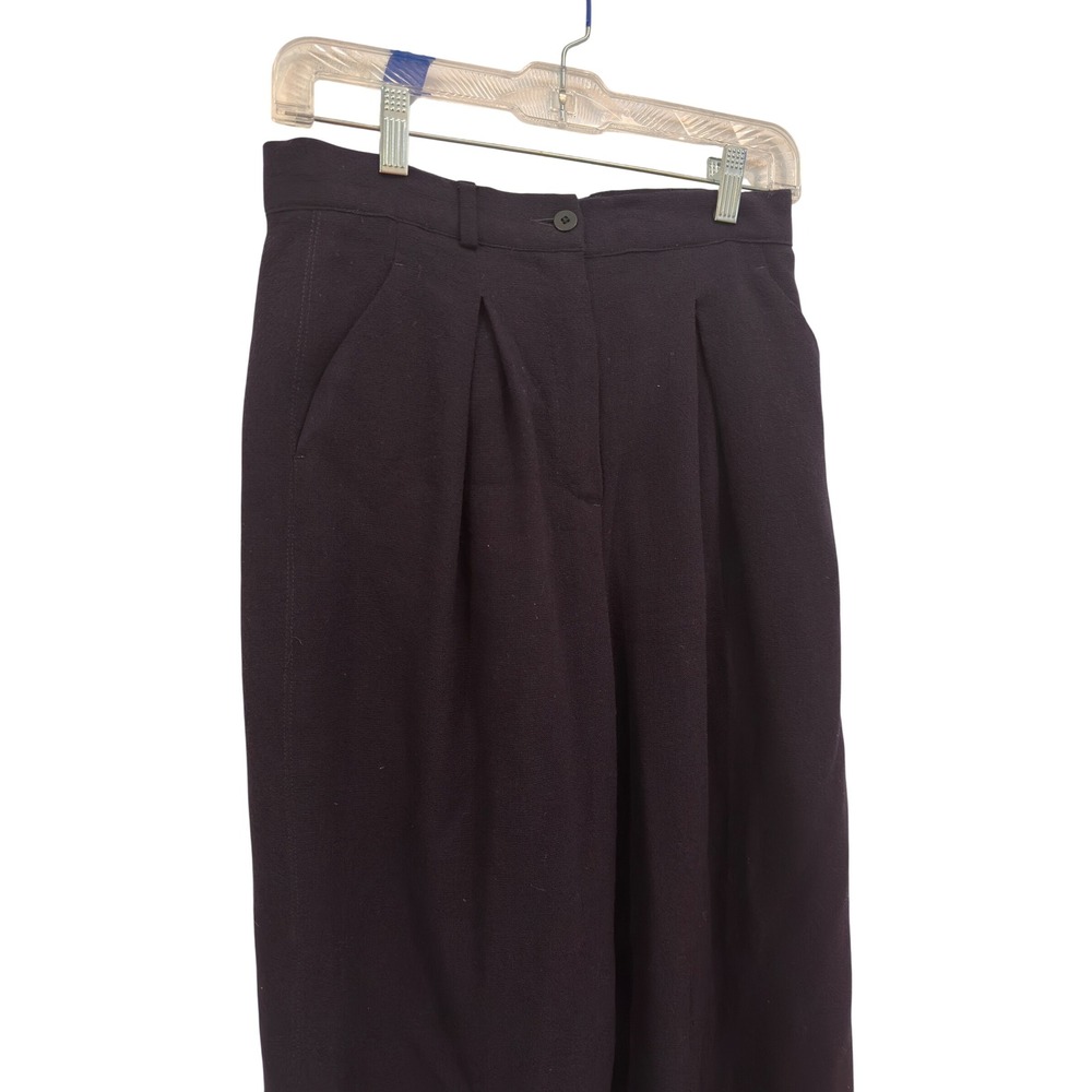 Mani Giorgio Armani Wool Trousers Navy Pleated Made in Italy Dark Academia 6 - Picture 3 of 9